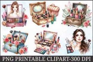 Watercolor Woman Makeup Box Clipart Graphic Illustrations By ArtStory 2