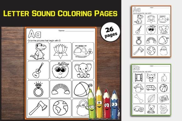 Beginning Letter Sound Worksheets for K Graphic K By TheStudyKits