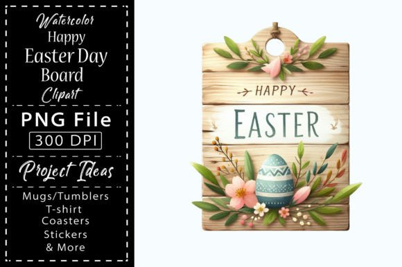 Happy Easter Day Board Sublimation Graphic Illustrations By LibbyWishes