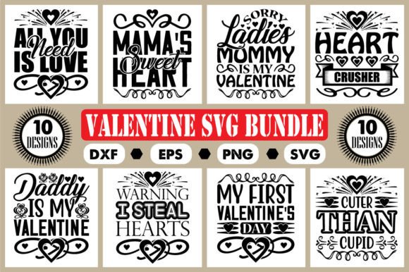 Valentine Svg Bundle Design, Grafik Plotterdateien Von DESIGN SHOP