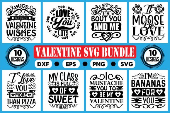 Valentine Svg Bundle Design, Grafik Plotterdateien Von DESIGN SHOP
