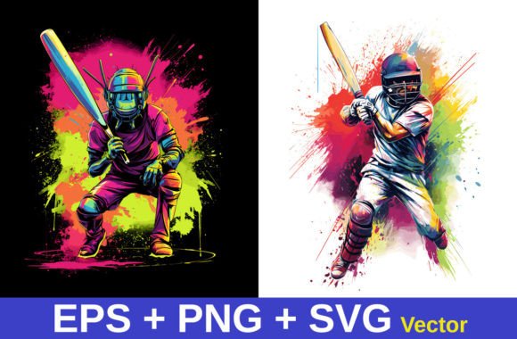 Watercolor Cricket Tshirt Design Graphic AI Illustrations By sumon758