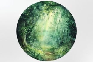 Watercolor Mystical Forest Sublimation Gráfico Ilustraciones Imprimibles Por DigitalCreativeDen 5