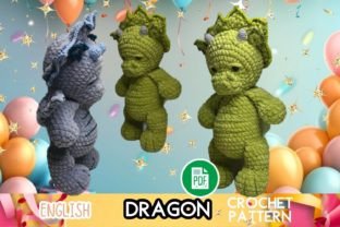 Crochet Dragon Toy Pattern PDF Amigurumi Illustration Jouets et Poupées en Tricot Par Ольга Лабутина