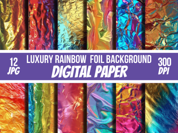 Rainbow Pattern Background Digital Paper Graphic Backgrounds By Creative River