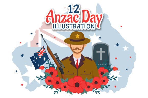 12 Anzac Day Illustration Graphic Illustrations By denayunecf