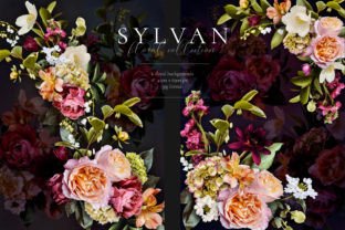 SYLVAN FLORAL CLIP ART GRAPHICS KIT Graphic Objects By avalonrosedesign 7