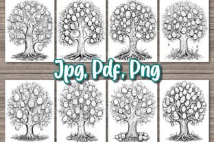 300 Easter Egg Tree Coloring Pages Graphic Coloring Pages & Books Adults By WinSum Art 2
