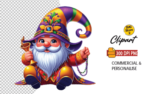 Mardi Gras Gnome PNG Graphic Illustrations By SVG STORE 2