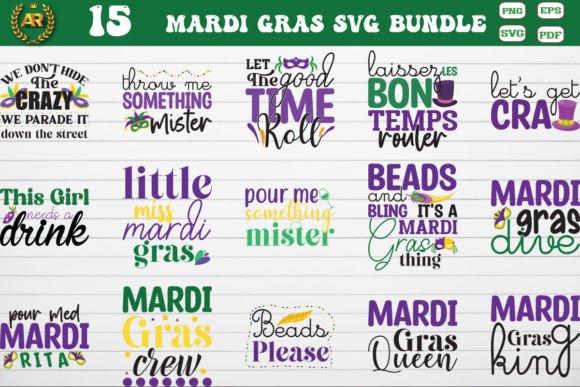 Mardi Gras SVG Bundle Graphic Crafts By AR design studio