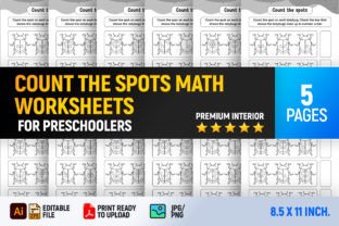 Count the Spots Math Worksheets Grafika PreK Przez Interior Creative 1