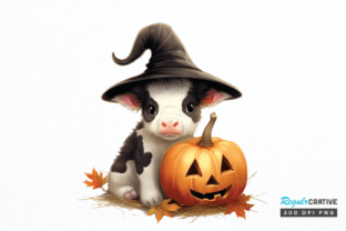 Cute Baby Cow for Halloween Clipart Png Graphic Illustrations By Regulrcrative 1