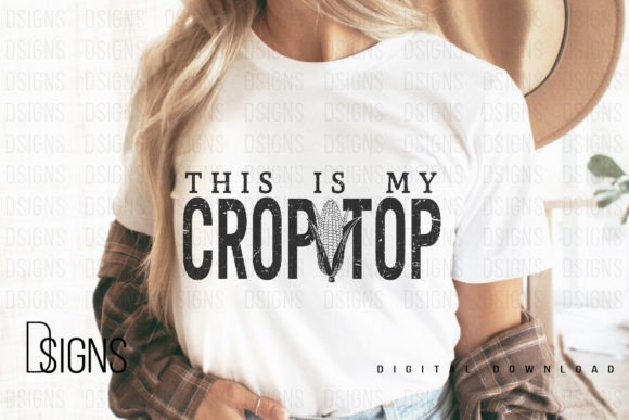 Funny Farmer Crop Top Sublimation Gráfico Diseños de Camisetas Por DSIGNS