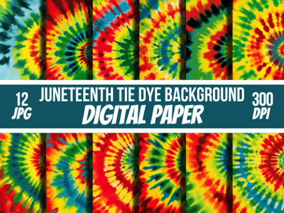 Juneteenth Tie Dye Paper Backgrounds Grafik Hintegründe Von Creative River