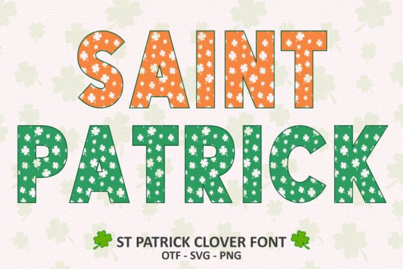 St Patrick Clover Color Fonts Font By Font Craft Studio