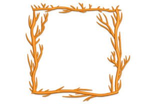 Tree Branch Frame Borders Embroidery Design By EmbDesign