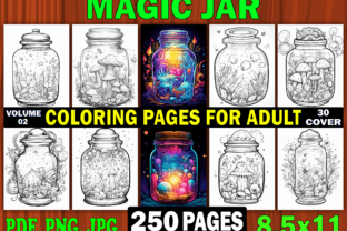 250 Magic Jar Coloring Pages for Adults Graphic Coloring Pages & Books Adults By Design Shop 1