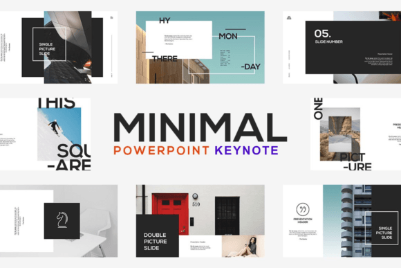 Minimal PowerPoint and Keynote Template Grafika Kreatywne Szablony Prezentacji Przez Angkalimabelas