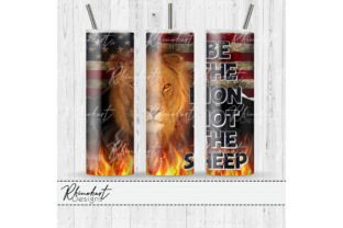 Patriotic Be the Lion Not the Sheep Gráfico Artesanato Por Rhinehart Designs 2