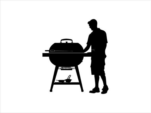 Barbecue Silhouette for Summer Vector. Graphic Illustrations By CraftStudio99