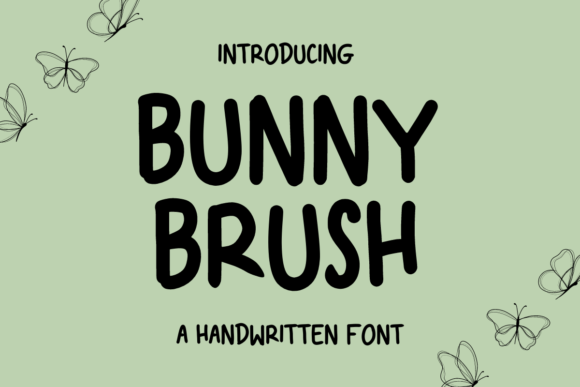 Bunny Brush Czcionki Skryptowe Czcionka Przez SiapGraph