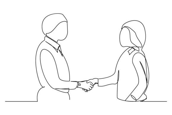 Cute Couple Love One Line Art Drawing Graphic Illustrations By mahmuda akter