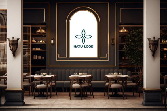 Restaurant Front Logo Mockup Graphic Product Mockups By dreamclub270