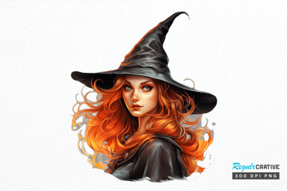Watercolor Witch Sublimation Clipart Png Illustration Illustrations Imprimables Par Regulrcrative