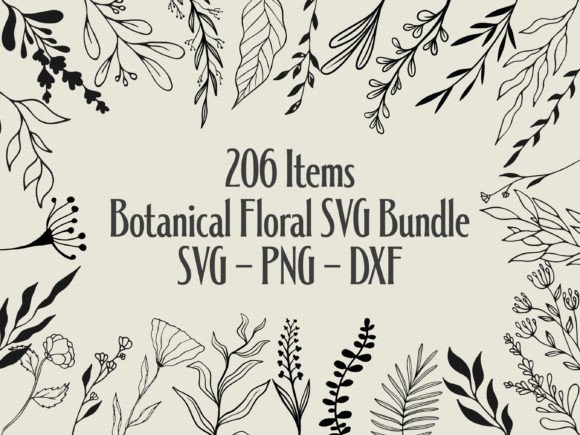 200 Botanical SVG Files Template Bundle Graphic Crafts By zeemcut