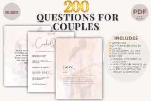 200 Questions for Couples Workbook Graphic KDP Interiors By Nora as 3