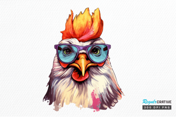 Funny Chicken Sublimation Clipart Png Graphic Illustrations By Regulrcrative
