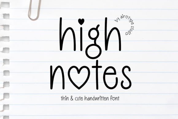 High Notes Script & Handwritten Font By airotype