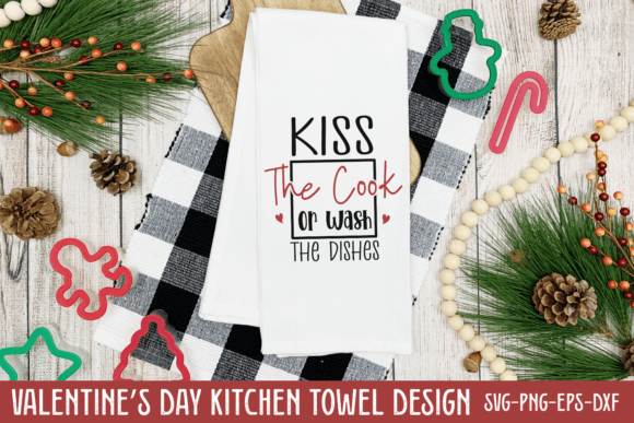 Kiss the Cook or Wash the Dishes SVG Graphic Crafts By CraftArt