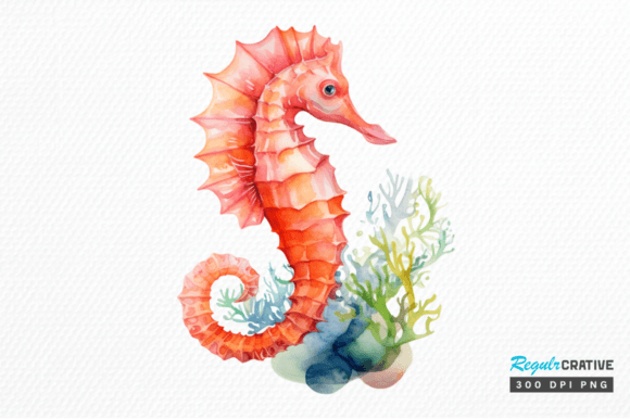 Watercolor Under the Sea Clipart Png Graphic Illustrations By Regulrcrative