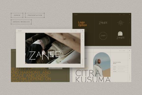 Zanee Canva Presentation Template Graphic Presentation Templates By Angkalimabelas