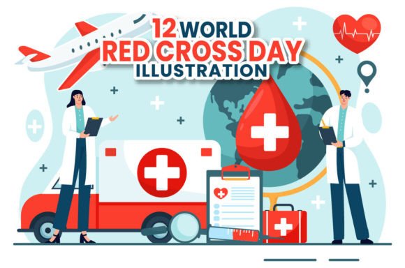 12 World Red Cross Day Illustration Gráfico Ilustraciones Imprimibles Por denayunecf