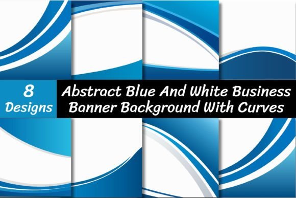 Abstract Blue and White Business Banner Graphic Backgrounds By VYCstore