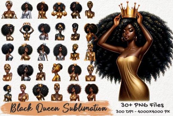 Black Queen Sublimation Bundle Graphic Crafts By Mirteez
