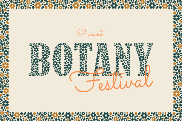 Botany Festival Display Font By Lone Army