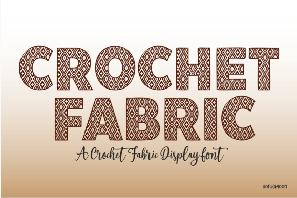 Crochet Fabric Decorative Font By Honiiemoon