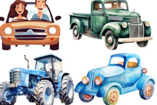 Cartoon Car Clipart Bundle Png Graphic AI Transparent PNGs By Nayem Khan 5