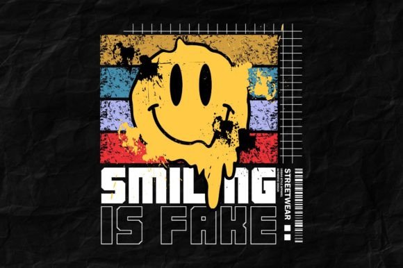 Melting Smile T Shirt Design Streetwear Grafika Projekty Koszulek Przez ninetysevenproject