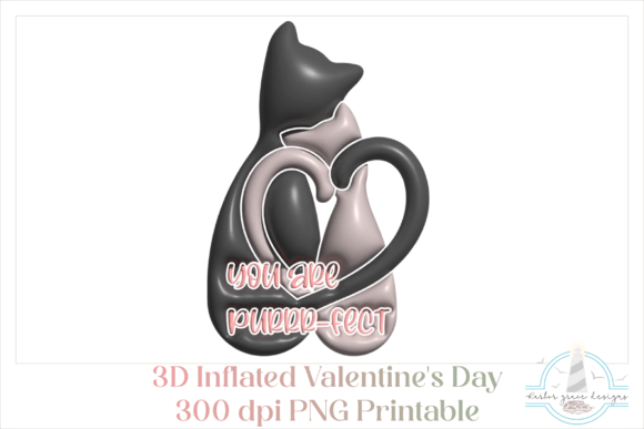 3D Inflated Cats You Are Purfect PNG Illustration Illustrations Imprimables Par Harbor Grace Designs