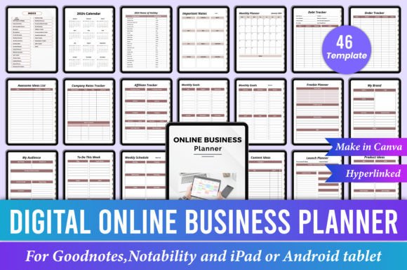 Digital Online Business Planner for IPad Graphic KDP Interiors By Mustafiz