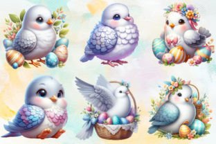 Watercolor Easter Dove Clipart Bundle Illustration Illustrations Imprimables Par RobertsArt 2