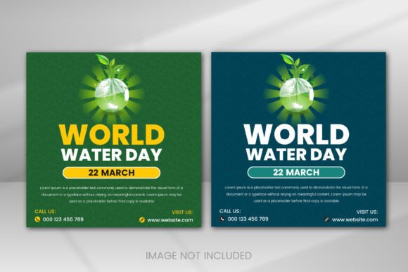 World Water Day Social Media Post Design Graphic Social Media Templates By VMSIT