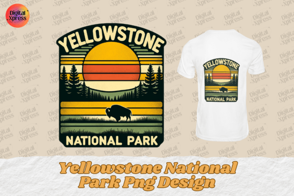 Yellowstone National Park Png Design Graphic Illustrations By Digital Xpress