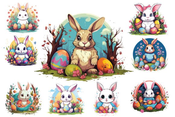 Easter Bunny T-shirt Design Bundl Grafik Plotterdateien Von NGISED