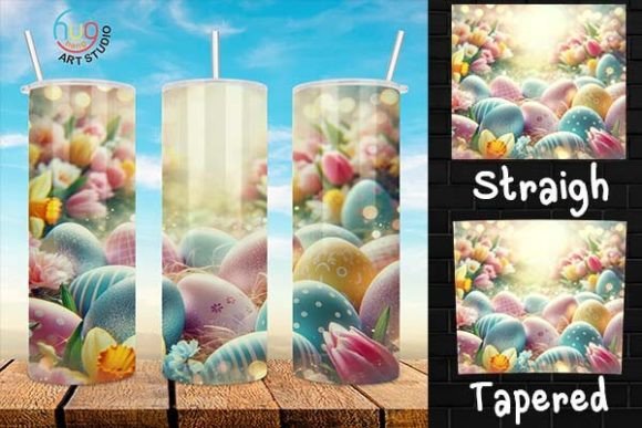 Easter Egg Floral 20oz Skinny Tumbler Gráfico Tumblr Por HugHang Art Studio