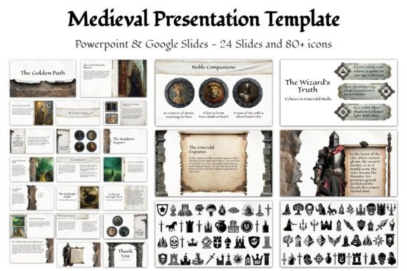 Medieval Fantasy Presentation Template Graphic Presentation Templates By Alavays